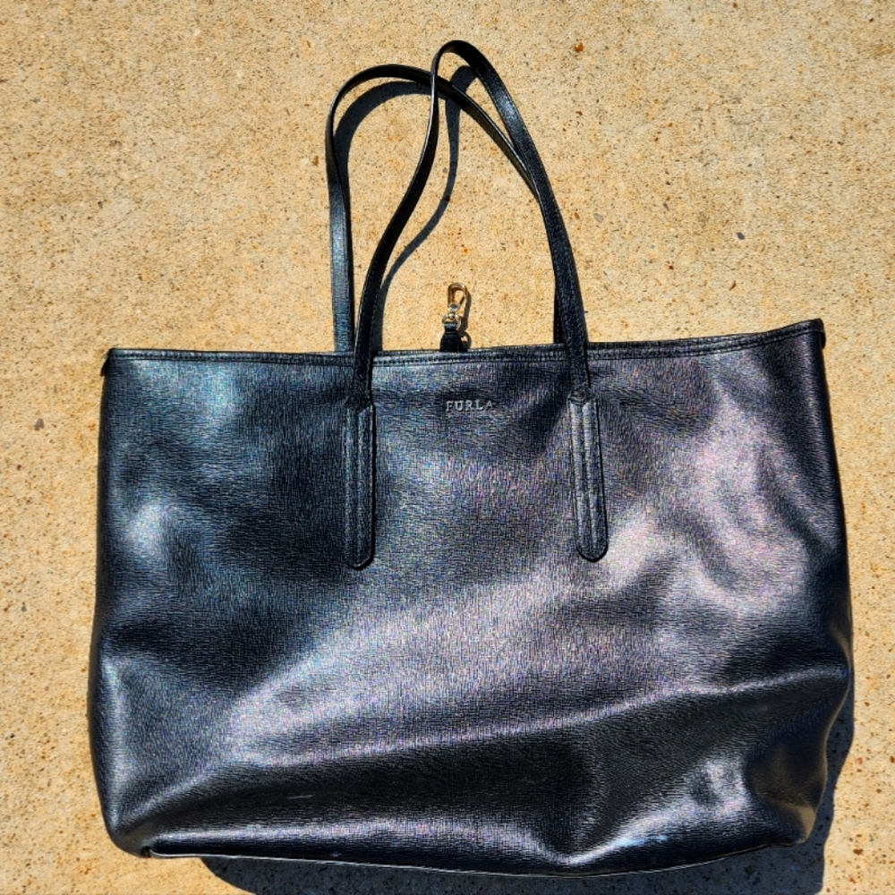 Furla Black Leather Handbag